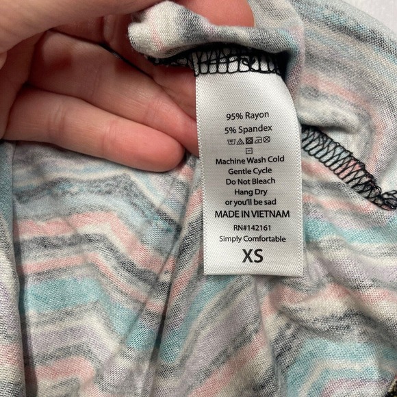 Lularoe Azure Skirt Womens Extra Small Colorful Stripe Knee Length Casual Ladies - Picture 7 of 8